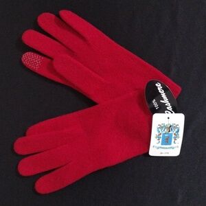 Red Portolano Cashmere tech glove